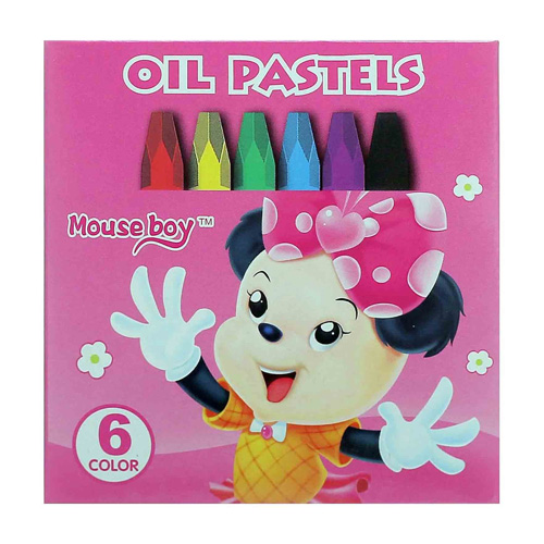 مداد شمعی روغنی 6 رنگ