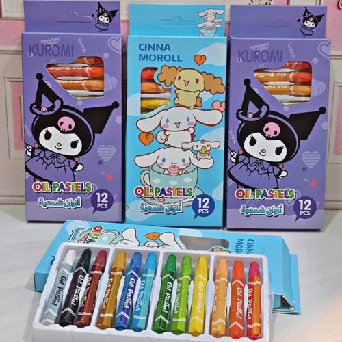 مداد شمعی روغنی 12 رنگ - تصویر گالری 2