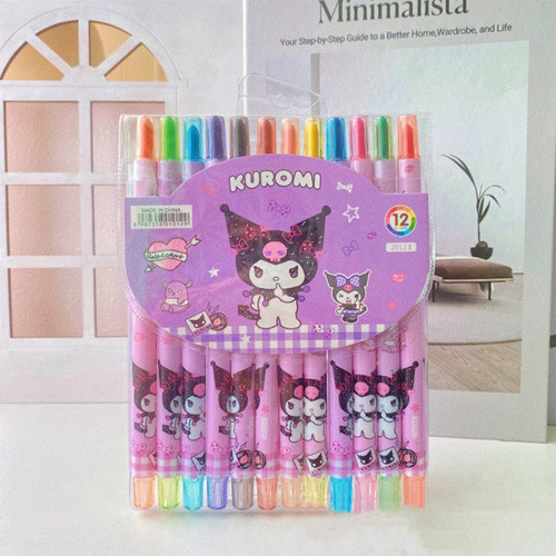 پاستل مدادی 12 رنگ مدل پیچی طرح کرومی تصویر گالری