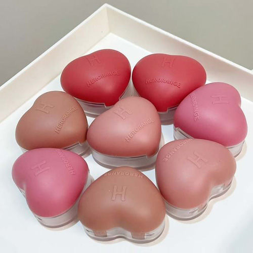 موس لب و گونه طرح قلبی همراه با براش تصویر گالری 1