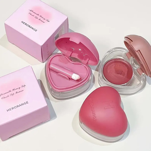 موس لب و گونه طرح قلبی همراه با براش تصویر گالری 2