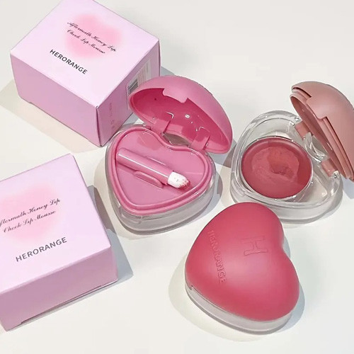 موس لب و گونه طرح قلبی همراه با براش تصویر گالری 2