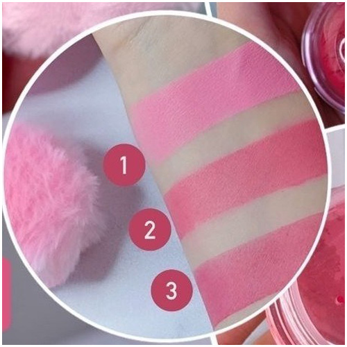 رژگونه پینترستی مدل سر الماسی به همراه پد فانتزی تصویر رنگ ها