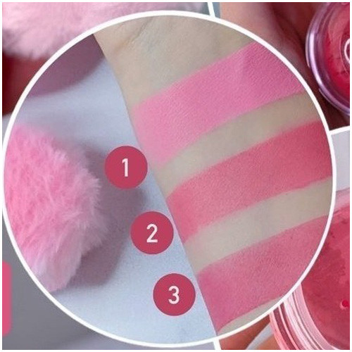 رژگونه پینترستی مدل سر الماسی به همراه پد فانتزی تصویر رنگ ها