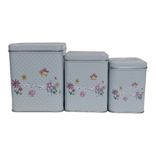 قوطی نگهدارنده فلزی مکعب مستطیل تصویر تمام سایزها