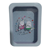 جعبه فلزی مستطیلی با درب شفاف