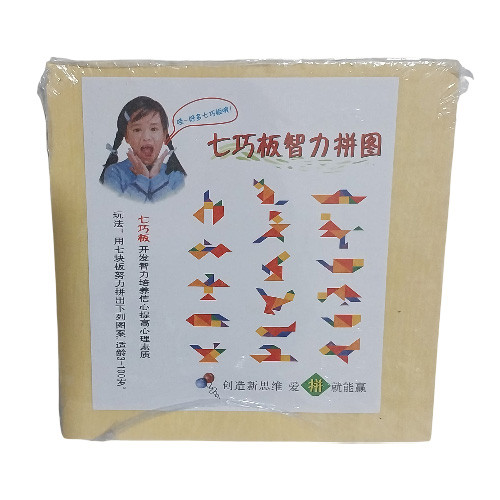 بازی فکری پازلی مدل تانگرام (Tanagram) تصویر پشت محصول