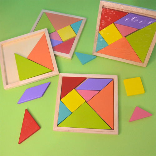 بازی فکری پازلی مدل تانگرام (Tanagram) تصویر گالری