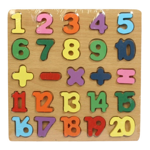 بازی فکری مدل پازل چوبی اعداد و علائم ریاضی
