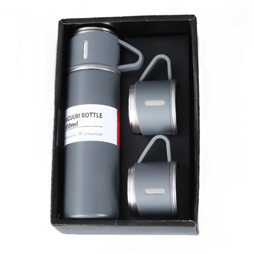 فلاسک استیل 500 میلی مسافرتی به همراه سه لیوان