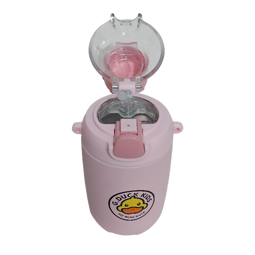 فلاسک داخل استیل و نی دار طرح اردک تصویر محصول از بالا