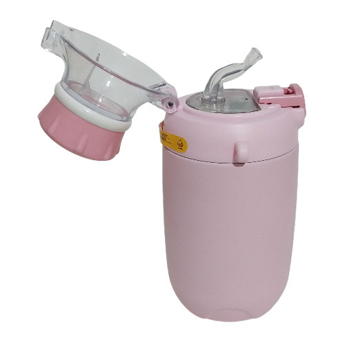 فلاسک داخل استیل و نی دار طرح اردک تصویر نمایانگر نی