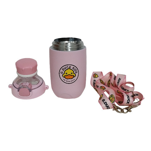 فلاسک داخل استیل و نی دار طرح اردک تصویر اقلام همراه