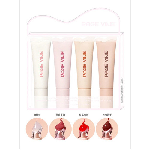 لیپ گلاس آبنباتی مایع برند Page Vine تصویر همه رنگ ها