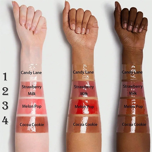 لیپ گلاس آبنباتی مایع برند Page Vine تصویر گالری رنگ ها