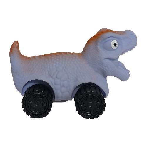 اسباب بازی دایناسور چرخ دار بافت اسفنجی رنگ بنفش