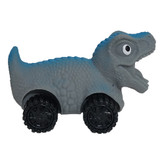 اسباب بازی دایناسور چرخ دار بافت اسفنجی رنگ طوسی