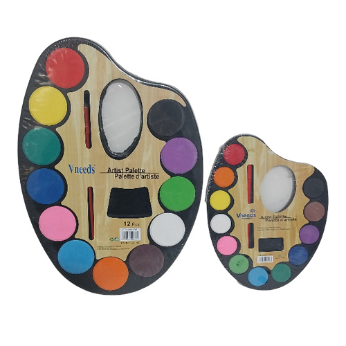 آبرنگ پالت دار 12 رنگ تصویر هردو سایز