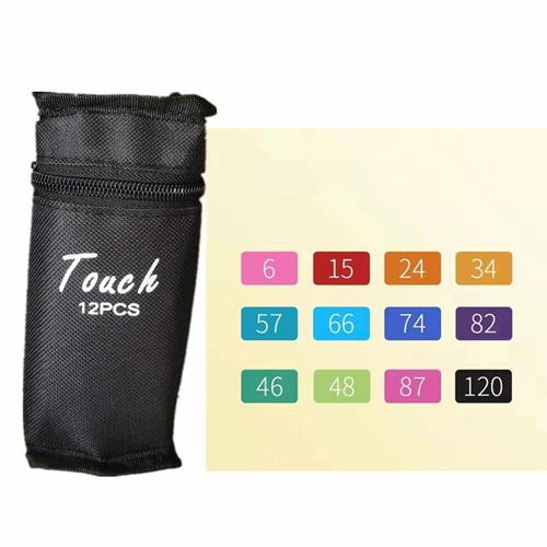 ماژیک دو سر راندو 12 رنگ تصویر همه رنگ ها