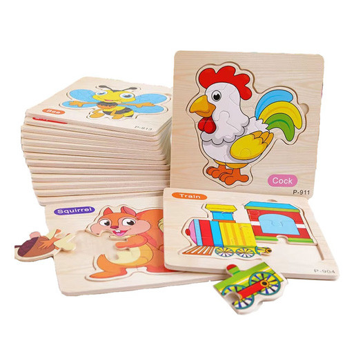 پازل چوبی وارداتی طرح حیوانات و وسایل نقلیه تصویر همه طرح ها
