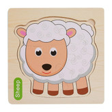 پازل چوبی وارداتی طرح حیوانات و وسایل نقلیه گوسفند