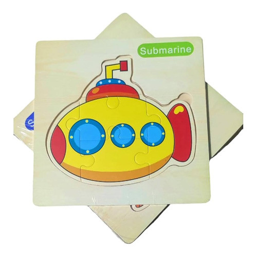 پازل چوبی وارداتی طرح حیوانات و وسایل نقلیه زیردریایی