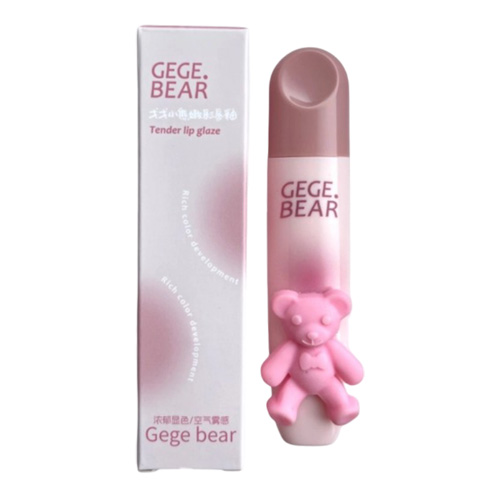 رژلب مایع خرسی پوکه مخملی برند Gege Bear