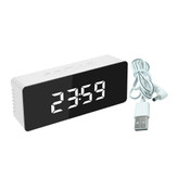 ساعت رومیزی دیجیتال آینه ای LED تصویر با کابل