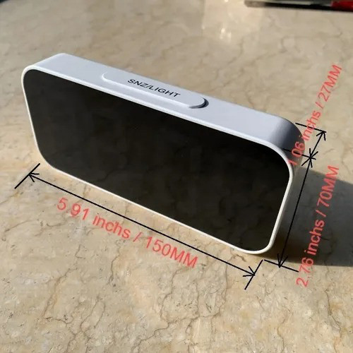 ساعت دیجیتالی رومیزی آلارم دار تصویر ابعاد محصول