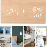 ساعت دیجیتالی رومیزی طرح چوب و مدل کاج تصویر گالری 2