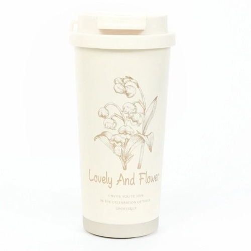 تراول ماگ استیل ضدزنگ حجم 500 میلی لیتر همراه با بند