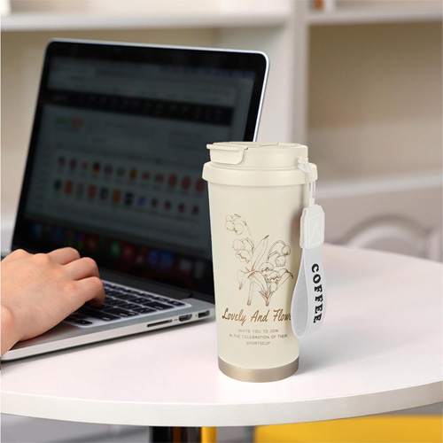 تراول ماگ استیل ضدزنگ حجم 500 میلی لیتر همراه با بند تصویر گالری 2