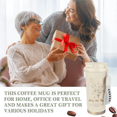 تراول ماگ استیل ضدزنگ حجم 500 میلی لیتر همراه با بند تصویر گالری 3