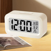 ساعت و دماسنج رومیزی دیجیتالی کوچک تصویر رنگ سفید