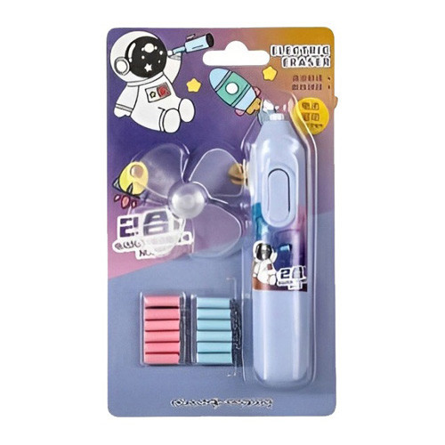 پاک کن برقی مدل پنکه ای طرح فضانورد تصویر رنگ بنفش