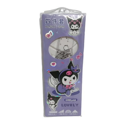 ست خط کش و گونیا و نقاله طرح کرومی