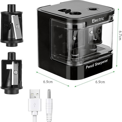 تراش رومیزی دوقلو باتری خور و شارژی تصویر ابعاد