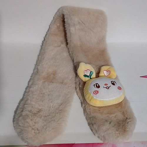 شال گردن کودکانه طرح خرگوشی تصویر گالری کرمی