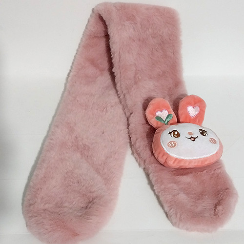 شال گردن کودکانه طرح خرگوشی تصویر گالری صورتی