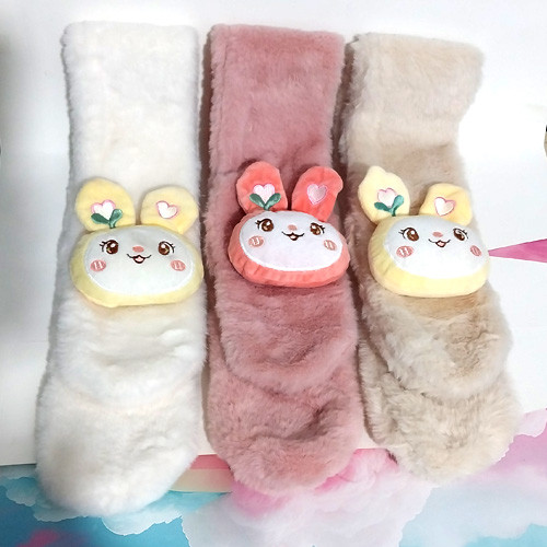 شال گردن کودکانه طرح خرگوشی تصویر هر سه رنگ