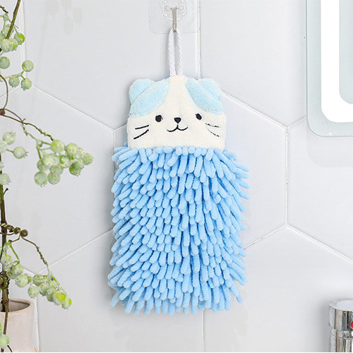 حوله آشپزخانه عروسکی شنیل طرح ماکارونی آبی