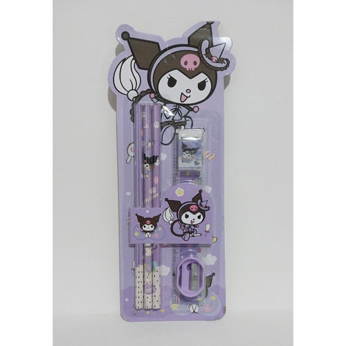 پک هدیه لوازم تحریر مدل 5 تکه بنفش