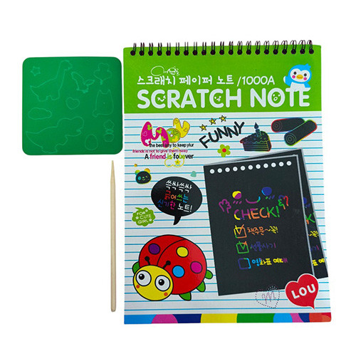 اسکراچ نوت ذغالی به همراه شابلن