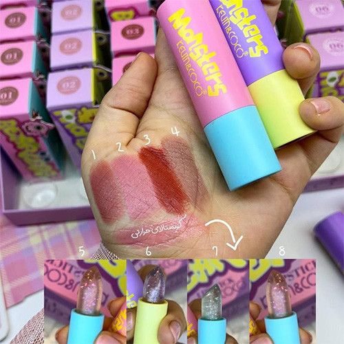 رژلب جامد طرح هیولا برند KEVIN & COCO اصلی تصویر گالری