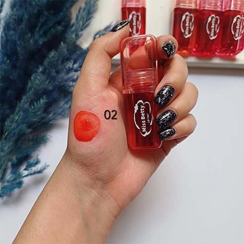 تینت لب پوکه شفاف برند Miss Betty شاخص شماره 02