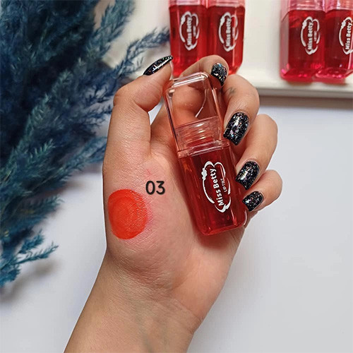 تینت لب پوکه شفاف برند Miss Betty شاخص شماره 03