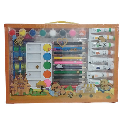 پک هدیه لوازم نقاشی و رنگ آمیزی 56 تکه تصویر شاخص