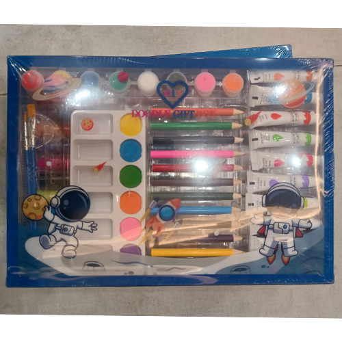 پک هدیه لوازم نقاشی و رنگ آمیزی 56 تکه آبی فضانوردها