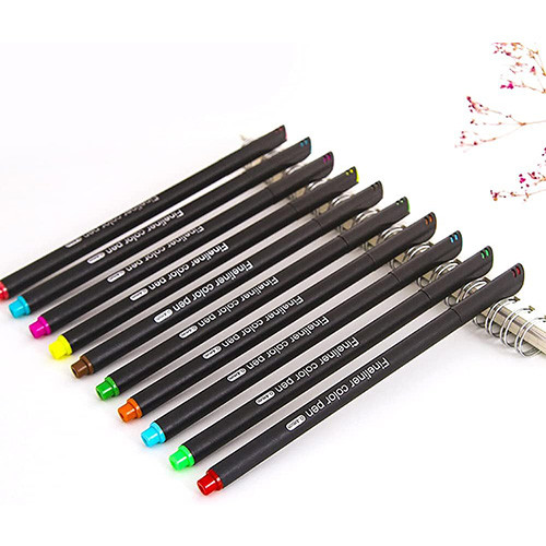 روان نویس نوک نمدی 12 رنگ Fineliner گالری 4