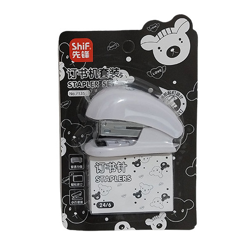 منگنه سایز 24/6 طرح خرس به همراه سوزن شاخص